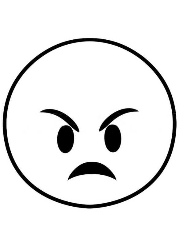 Emoji Angry Coloring Page Sketch Coloring Page